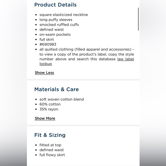 NWT Old Navy Floral Long-Sleeve Fit and Flare Dress Multi Floral Girls 10/12 - Picture 12 of 12